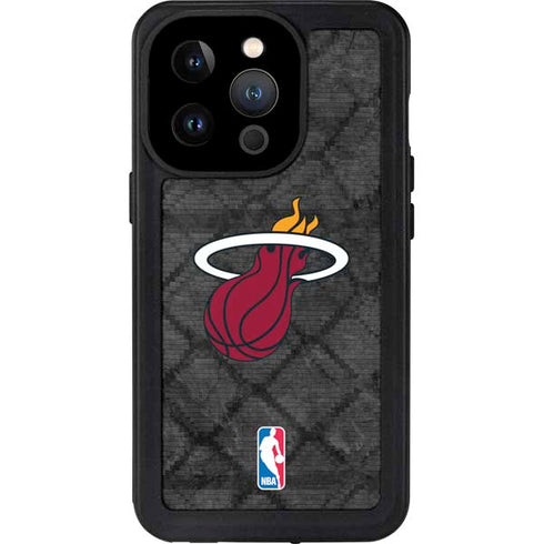 NBA Miami Heat Dark Rust iPhone 15 Pro Waterproof Case
